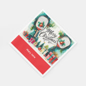 ピクルボールのクリスマスをテーマにした スタンダードランチョンナプキン (角)