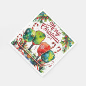 ピクルボールのクリスマスをテーマにした スタンダードランチョンナプキン (角)