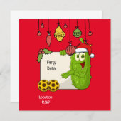 ピクルボールのクリスマスをテーマにした セーブザデート (正面/裏面)