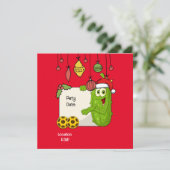 ピクルボールのクリスマスをテーマにした セーブザデート (スタンド正面)