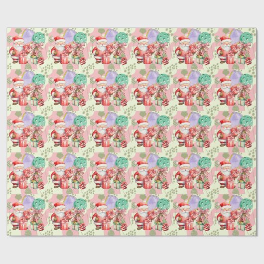 ピクルボールのクリスマスをテーマにした ラッピングペーパー (フラット)