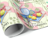 ピクルボールのクリスマスをテーマにした ラッピングペーパー (ロールコーナー)