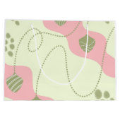 ピクルボールのクリスマスをテーマにした ラージペーパーバッグ (裏面)