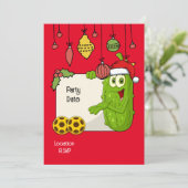 ピクルボールのクリスマスをテーマにした 招待状 (スタンド正面)