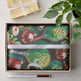 ピクルボールのクリスマスをテーマにした 薄葉紙