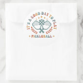 ピクルボールのシャツ遊は良い日だ ラウンドシール (バッグ)