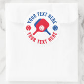 ピクルボールのシール ラウンドシール (バッグ)