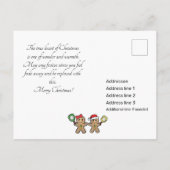 ピクルボールのジンジャーブレッドのカップルのために ポストカード (裏面)