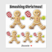 ピクルボールのジンジャーブレッド シール (シート)