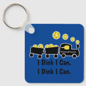 ピクルボールのトレーニング私は黄色のボールが出来る キーホルダー (正面)