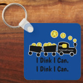 ピクルボールのトレーニング私は黄色のボールが出来る キーホルダー (正面)