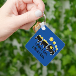 ピクルボールのトレーニング私は黄色のボールが出来る キーホルダー