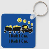 ピクルボールのトレーニング私は黄色のボールが出来る キーホルダー (裏面)