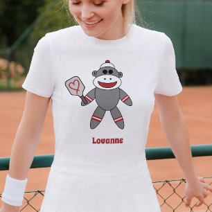 ピクルボールのパドル名入り可愛い靴下ザル Tシャツ