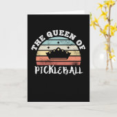 ピクルボールの女王の母の日のプレゼント カード (黄色い花)