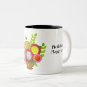 ピクルボールの幸せマグ ツートーンマグカップ (正面右)