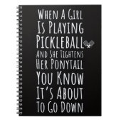 ピクルボールの贈り物:おもしろい女性用ノートブック ノートブック (正面)