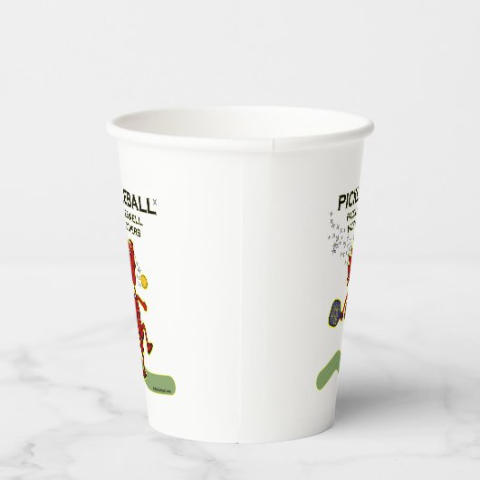 ピクルボールは他の人と上手にパドル紙カップ 紙コップ (右)