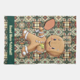 ピクルボールひざまずけ!カスタム文字 キッチンタオル