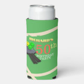 ピクルボールをテーマにしたスポーツダインキング誕生日パーティー スリム缶クーラー (Seltzer正面)