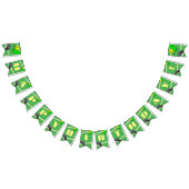 ピクルボールをテーマにしたスポーツダインキング誕生日パーティー バンティングフラッグ (全)