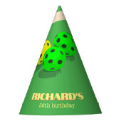 ピクルボールをテーマにしたスポーツダインキング誕生日パーティー パーティーハット (正面)