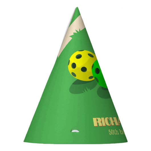 ピクルボールをテーマにしたスポーツダインキング誕生日パーティー パーティーハット (左)