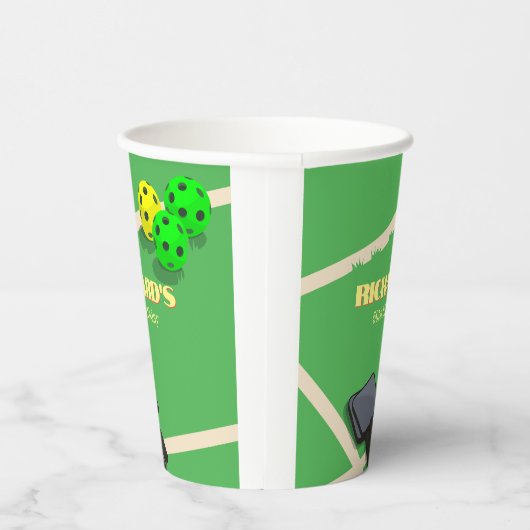 ピクルボールをテーマにしたスポーツダインキング誕生日パーティー 紙コップ (右)
