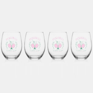 ピクルボールカクテルクラブ ステムなしワイングラス