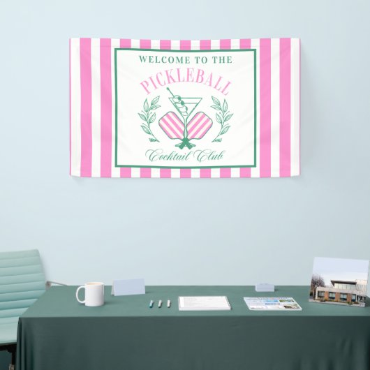 ピクルボールカクテルクラブ |ディンク 横断幕 (トレードショー)