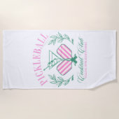 ピクルボールカクテルクラブ ビーチタオル (正面)