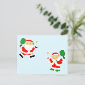ピクルボールカップルのクリスマスカード シーズンポストカード (スタンド正面)