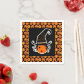 ピクルボールキッチンウィッチかわいいピクルボールハロウィーン スタンダードカクテルナプキン (インサイチュ)