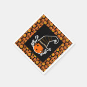 ピクルボールキッチンウィッチかわいいピクルボールハロウィーン スタンダードカクテルナプキン (角)