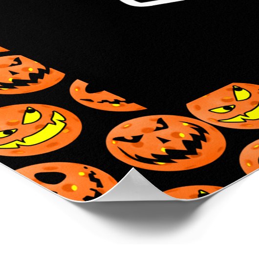 ピクルボールキッチンウィッチかわいいピクルボールハロウィーン ポスター (角)