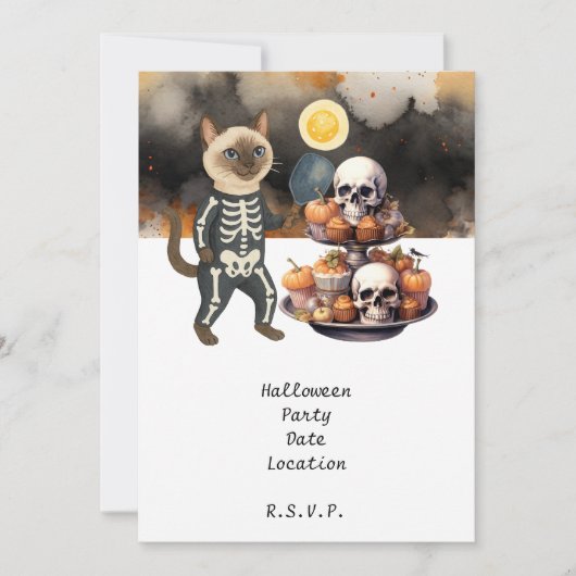 ピクルボールキャットアンドフレンズホストハローウィンパーティ 招待状 (正面)