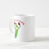 ピクルボールギフトクリスマスピックボールサンタハット コーヒーマグカップ (正面左)