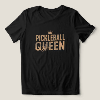 ピクルボールクイーンTシャツ 👑🏓 | かわいいピクルボールプレーヤー トライブレンドTシャツ