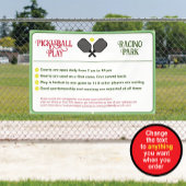 ピクルボールクラブルールアウトドア 横断幕