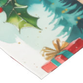 ピクルボールクリスマスをテーマにした テーブルクロス (アングル)