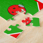 ピクルボールクリスマスジョイキャンディケーンパドルボール ジグソーパズル (側面)