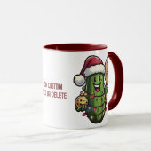 ピクルボールクリスマスピックルサンタスポーツ愛好家 マグカップ (正面右)