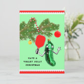 ピクルボールクリスマスホリデーカード シーズンカード (スタンド正面)
