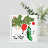 ピクルボールクリスマスホリデーカード シーズンカード (スタンド正面)