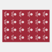 ピクルボールクリスマスホリデーラッピング紙シート ラッピングペーパーシート (正面2)