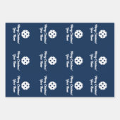 ピクルボールクリスマスホリデーラッピング紙シート ラッピングペーパーシート (正面)