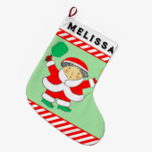 ピクルボールクリスマスラージクリスマスストッキング ラージクリスマスストッキング (正面 (吊り時))