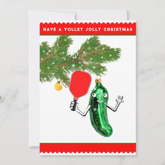 ピクルボールクリスマス シーズンカード (正面)