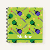 ピクルボールグリーンノートが好き ノートブック (正面)