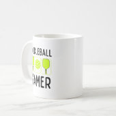 ピクルボールゲーマーパドル&ボール コーヒーマグカップ (正面左)